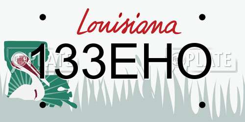 133EHO Louisiana License Plate