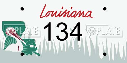 134 Louisiana License Plate