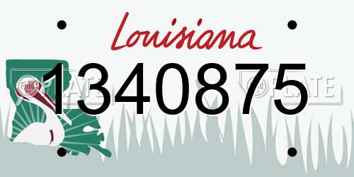 1340875 Louisiana License Plate