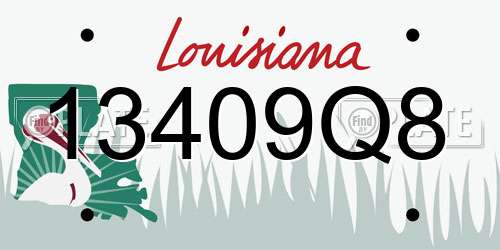 13409Q8 Louisiana License Plate