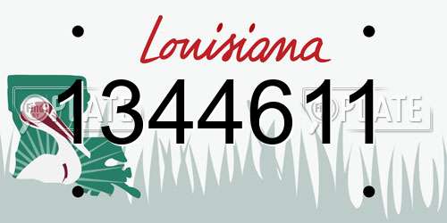 1344611 Louisiana License Plate
