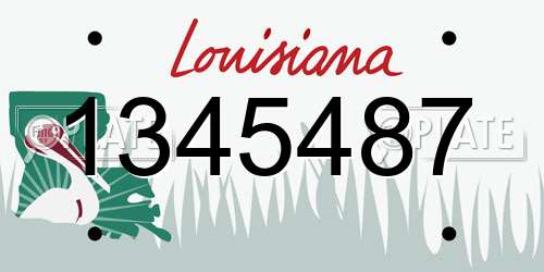 1345487 Louisiana License Plate