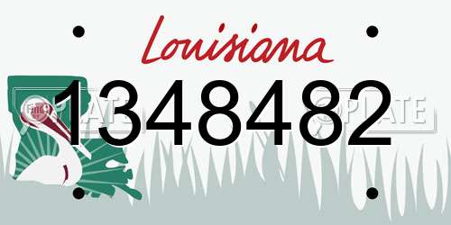 1348482 Louisiana License Plate