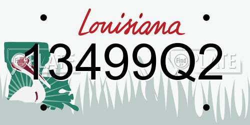 13499Q2 Louisiana License Plate