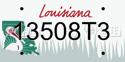 13508T3 Louisiana License Plate