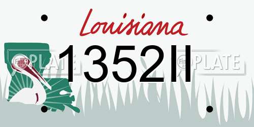 1352II Louisiana License Plate