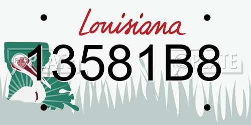 13581B8 Louisiana License Plate