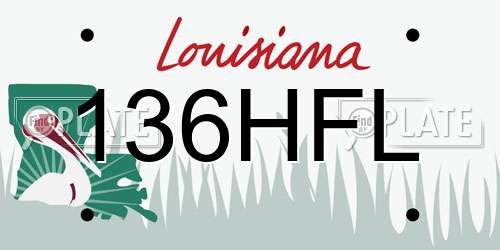 136HFL Louisiana License Plate