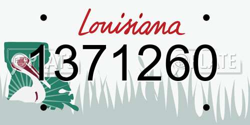 1371260 Louisiana License Plate