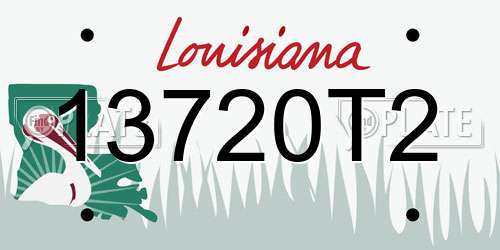 13720T2 Louisiana License Plate