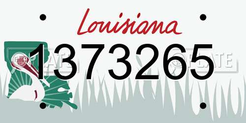 1373265 Louisiana License Plate