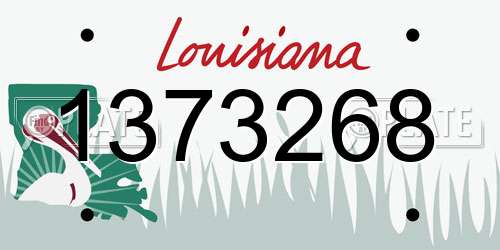 1373268 Louisiana License Plate