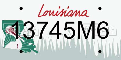 13745M6 Louisiana License Plate