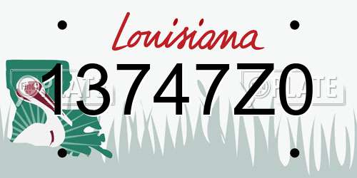 13747Z0 Louisiana License Plate