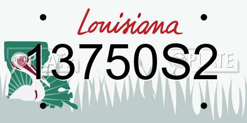 13750S2 Louisiana License Plate