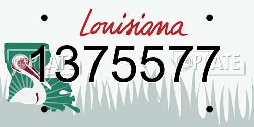 1375577 Louisiana License Plate
