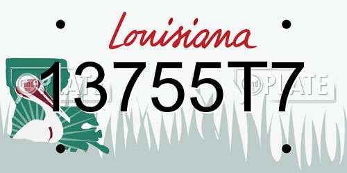 13755T7 Louisiana License Plate