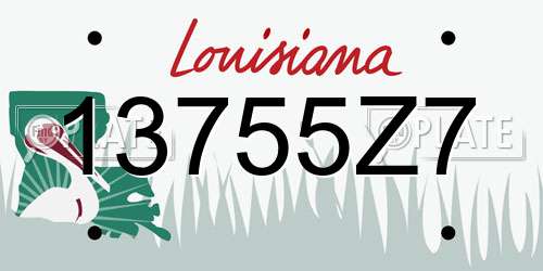 13755Z7 Louisiana License Plate