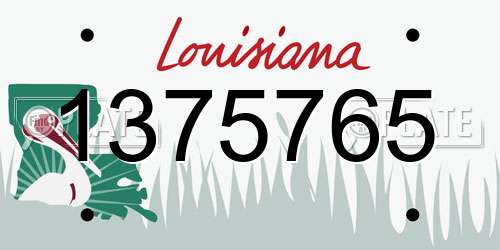 1375765 Louisiana License Plate