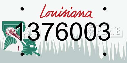 1376003 Louisiana License Plate