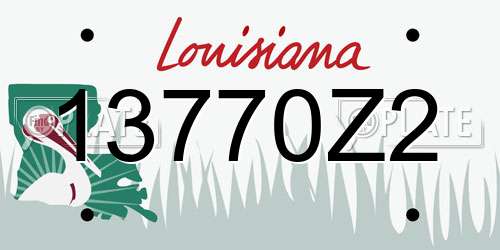13770Z2 Louisiana License Plate