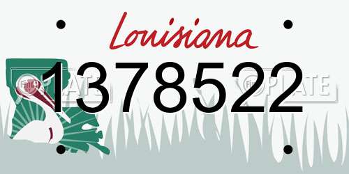 1378522 Louisiana License Plate