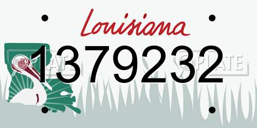 1379232 Louisiana License Plate