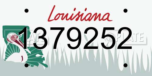 1379252 Louisiana License Plate