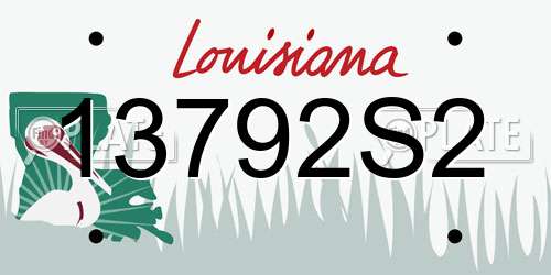 13792S2 Louisiana License Plate