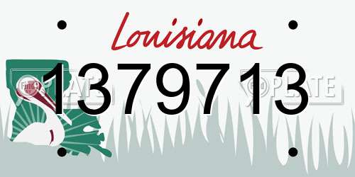 1379713 Louisiana License Plate