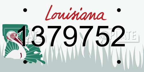 1379752 Louisiana License Plate