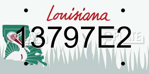 13797E2 Louisiana License Plate