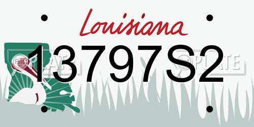 13797S2 Louisiana License Plate