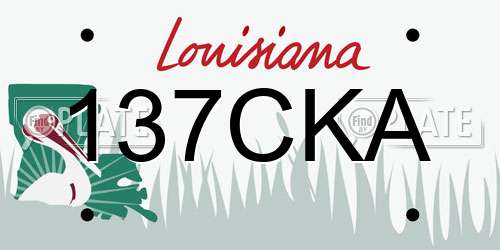 137CKA Louisiana License Plate