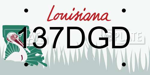 137DGD Louisiana License Plate