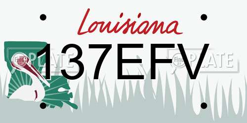 137EFV Louisiana License Plate