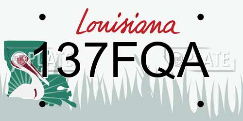 137FQA Louisiana License Plate