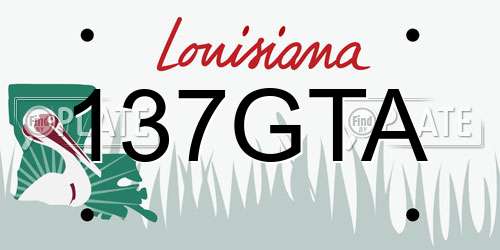 137GTA Louisiana License Plate