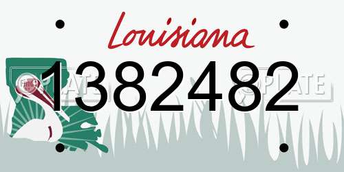 1382482 Louisiana License Plate