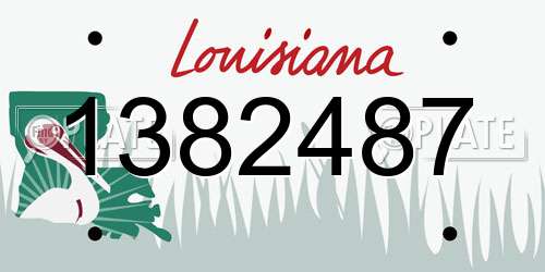 1382487 Louisiana License Plate