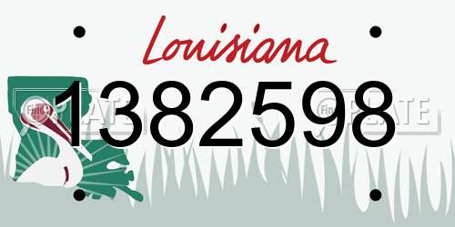 1382598 Louisiana License Plate