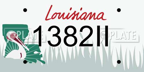 1382II Louisiana License Plate