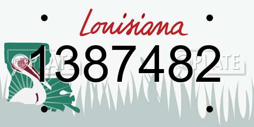 1387482 Louisiana License Plate