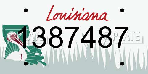 1387487 Louisiana License Plate