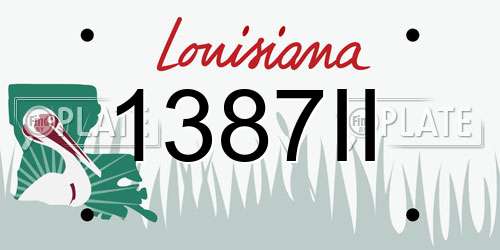 1387II Louisiana License Plate