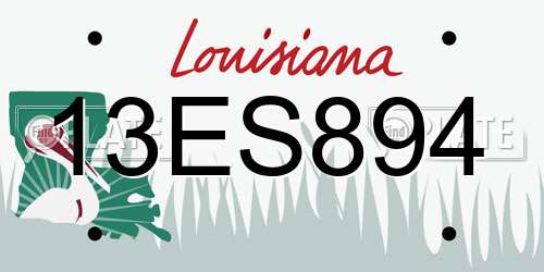 13ES894 Louisiana License Plate