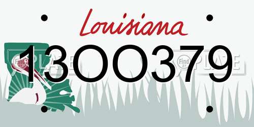 13OO379 Louisiana License Plate