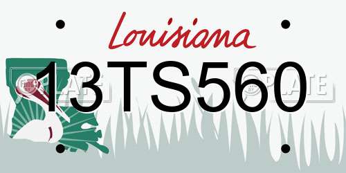13TS560 Louisiana License Plate