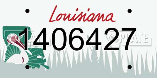 1406427 Louisiana License Plate