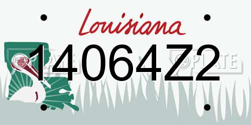 14064Z2 Louisiana License Plate